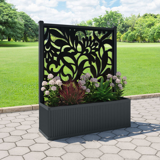 Heritage Screen large flower pot with LED